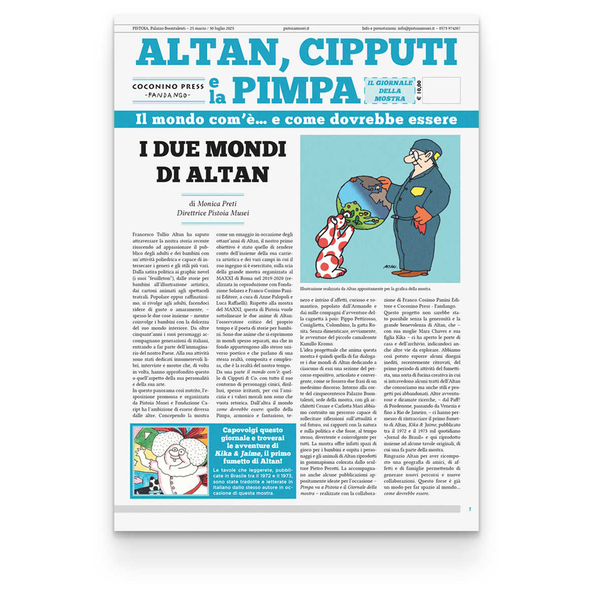 ALTAN. Cipputi e la Pimpa | Giornale della Mostra