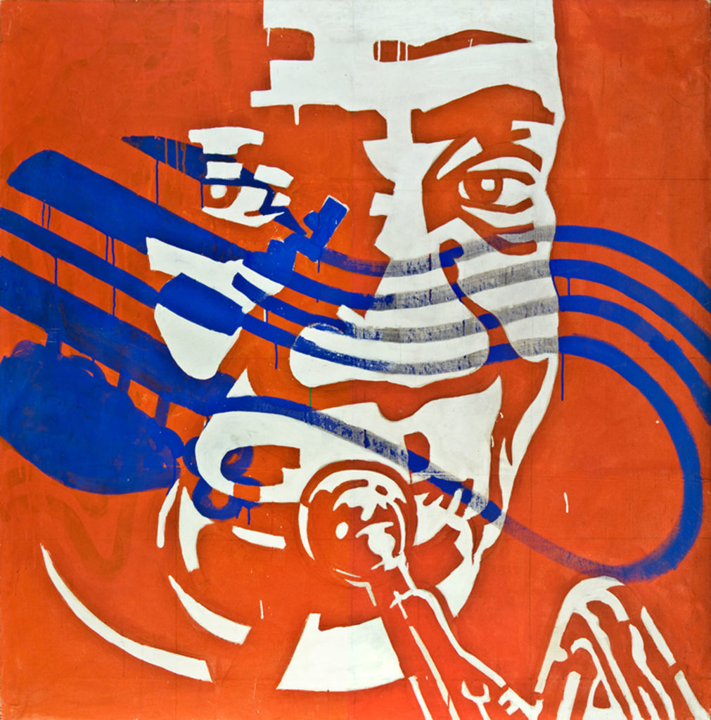 Adolfo Natalini, Armstrong rosso a righe blu, 1964. Collezione Fondazione Caript